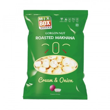 Mixbox Roasted Makhana – Cream & Onion ( Small)