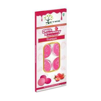 NATURE N NATURE PREMIUM MILK STRAWBERRY CHOCO COIN - 60G - PBSC10