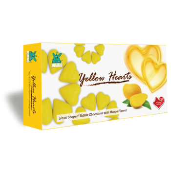 JUMBO YELLOW HEARTS CHOCOLATES 25G