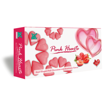 JUMBO PINK HEARTS CHOCOLATES 25G